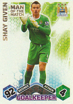 Shay Given Manchester City 2009/10 Topps Match Attax Man of the Match #396